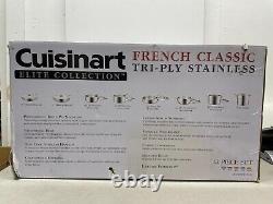 Cuisinart French Classic Tri-Ply Stainless 13-Piece Cookware Set Silver