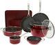 Curtis Stone 14-piece Stacking Cookware Set-cherry Red