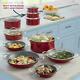 Curtis Stone 17-piece Dura-pan Nonstick Nesting Cookware Set-cherry Red New