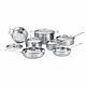 Deco Chef Stainless Steel Cookware 12-piece Set, Tri-ply Core, Riveted Handles