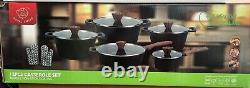 Die Cast Cookware Set 12 Pcs Diamond Cut Style- RoyalSwiss