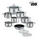 Elo 14 Piece Premium Stainless Steel Induction Cookware Silver Pots & Pans Set