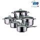 Elo Germany Stainless Steel 10 Piece Kitchen Induction Cookware Pots And Pan Set