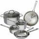 Emeril Lagasse 10 Piece Tri-ply Stainless Steel Cookware Set New