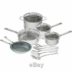 Emeril Lagasse 15-Piece Stainless Steel Cookware Set. SEALED- FREE SHIPPING-NEW