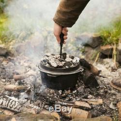 Esschert Design Seven Piece Campfire Cooking Set Dutch Oven Pot Black FF240