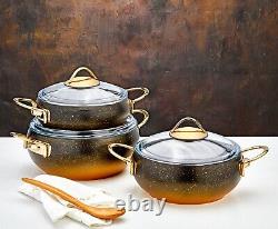 Evimsaray Alya Collection 6-Piece Non-Stick Granite Cookware Set