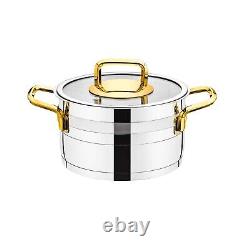 Evimsaray Safir Collection 8-piece Stainless Steel Cookware Set