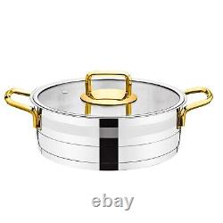 Evimsaray Safir Collection 8-piece Stainless Steel Cookware Set