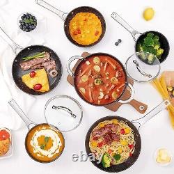 Fadware Pots & Pans Set, Non Stick Cookware Set 10-Piece for All Cooktops F9101
