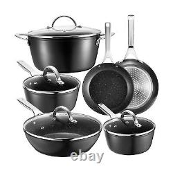 Fadware Pots and Pans Sets, Cookware Set 10-Piece for All Cooktops, Induction