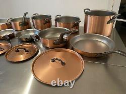 Falk Copper Cookware Set 15 Piece Heavy Costs £2,130