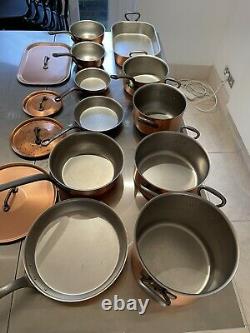 Falk Copper Cookware Set 15 Piece Heavy Costs £2,130