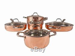 Fancy Cook 5-ply Copper 10 Piece Cookware Set, Super Sale