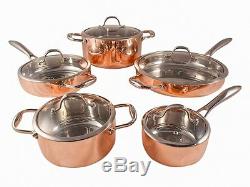Fancy Cook 5-ply Copper 10 Piece Cookware Set, Super Sale