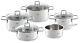 Fissler Munich 9-piece Stainless-steel Cookware Set With Glass Lid New
