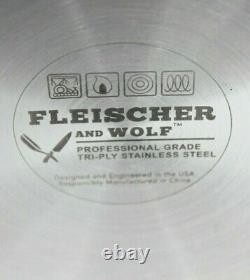 Fleischer and Wolf London Tri-Ply 11 Piece Cookware Set Pots and Pans