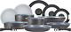 Freedom T800200 13 Piece Cookware Set With Ceramic Coating, Stackable Design And