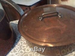 French copper pan set Mauviel M'Heritage (11 pieces) RRP in excess of £1,000