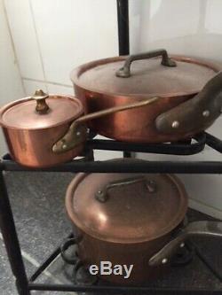 French copper pan set Mauviel M'Heritage (11 pieces) RRP in excess of £1,000