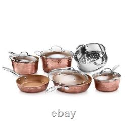 Gotham Steel 10 Piece Hammered Non-Stick Cookware Set Copper new in stock