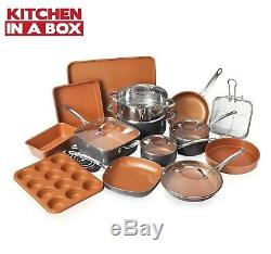 Gotham Steel 20 Piece All in One Kitchen, Nonstick Cookware & Bakeware Set, NEW