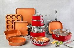 Gotham Steel 20 Piece Nonstick Cookware & Bakeware Set 3 Colors