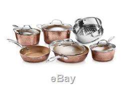 Gotham Steel Hammered Collection 10 piece cookware set triple coated nonstick