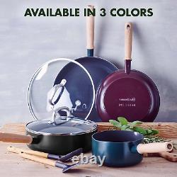 Greenpan Hudson Healthy Ceramic Nonstick, 4 Piece Cookware Pots and Pans Set, Wo