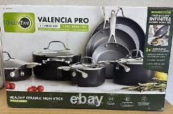 Greenpan Valencia Ceramic Cookware Set, 11 Piece 5116-1-P-B