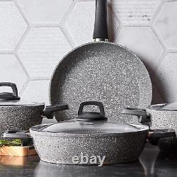 Gris Biogranite 4 Pieces Granite Cookware Pot and Pan Set. Non-Stick Coating
