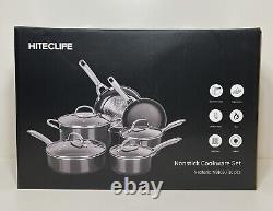 HITECLIFE N9103 Nonstick Cookware Set 10 Piece, Induction Pots and Pans Set