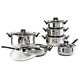 Hi 12 Piece Cookware Set With Lids Dishwasher Safe Stainless Steel Cooking Set