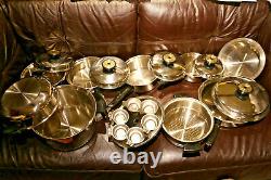 HUGE Wonder Ware Waterless Cookware Stainless 21 Pieces Set Regal Ware NEW