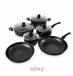 Hell's Kitchen 10 Piece Ultimate Cookware Set, Black
