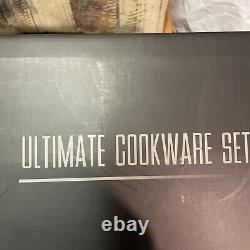 Hell's Kitchen 10 Piece Ultimate Cookware Set Black Sealed Box Great Gift