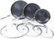Hexclad 6 Piece Hybrid Stainless Steel Cookware Pan Set With Lids Pfoa-free New