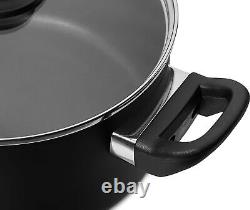 Homere 15-Piece Aluminium Non-Stick Cookware Set, Black
