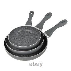 Homiu 3 Piece Non Stick Frying Pan Set, Forged Aluminium Cookware Set Induction