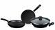 Induction-base Non-stick 3 Piece Cookware Set With Lid Black