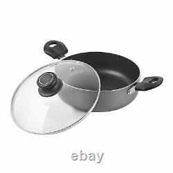 Induction Base Non-Stick Aluminium Cookware Set 3 Pieces Black