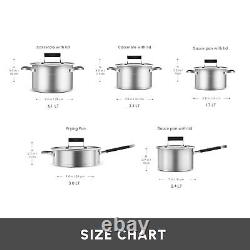 Induction Cookware Set, Karaca Eikki, Stainless Steel, 10 Piece, Anthracite Silver