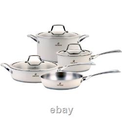 Induction Cookware Set, Karaca, Stainless Steel, 7 Piece, Cream Silver