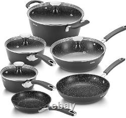 Induction Hob 10-Piece Cookware Set, Non-Stick, Silicone Handles