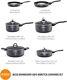 Induction Hob Pan Set, Pots And Pans Set Nonstick 10 Piece, Non Stick Cookware S