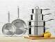 Ja Henckels International 10-piece Tri-ply Stainless Steel Cookware Set New