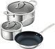 Kuhn Rikon Oven And Induction-safe 3-piece Mixed Cookware Set, Stainless Steel