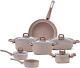 Karaca 12-piece Rosegold Granite Cookware Set, Biogranite, Pink