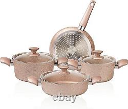 Karaca Biogranit Antik Rose New 7 Piece Non-Toxic Cookware Set Cookware Set Non