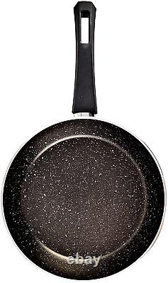 Karaca Biogranit Cookware Set, Black/Gold, Base, Induction 7-Piece Cookware Set